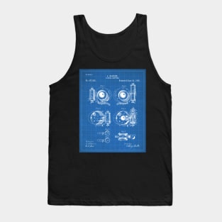 Camera Shutter Patent - Photographer Photography Studio Art - Blueprint Tank Top